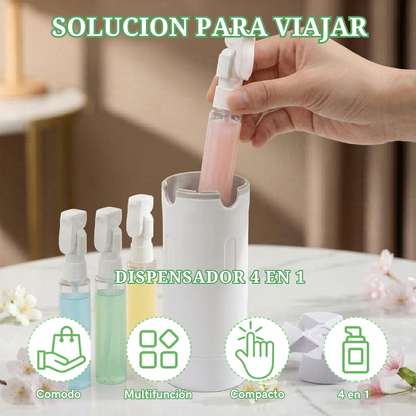 Dispensador de viaje 4 en 1