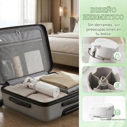 Dispensador de viaje 4 en 1
