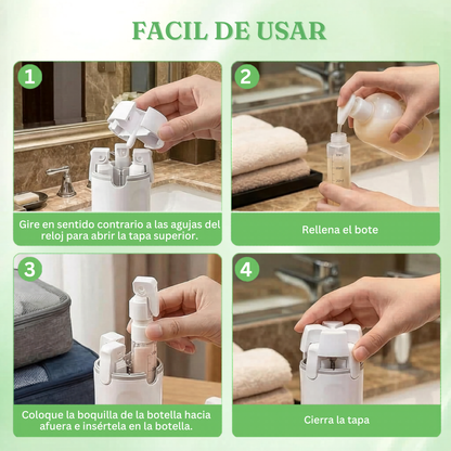 Dispensador de viaje 4 en 1